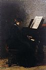 Thomas Eakins Elizabeth at the Piano painting